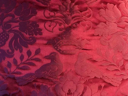 Scalamandre 100%silk Love Bird Special Red Pink MSRP USD 588/Y