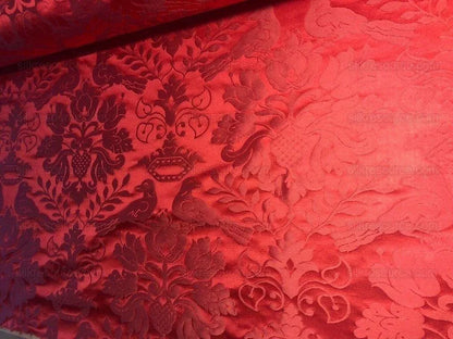 Scalamandre 100%silk Love Bird Special Red Pink MSRP USD 588/Y