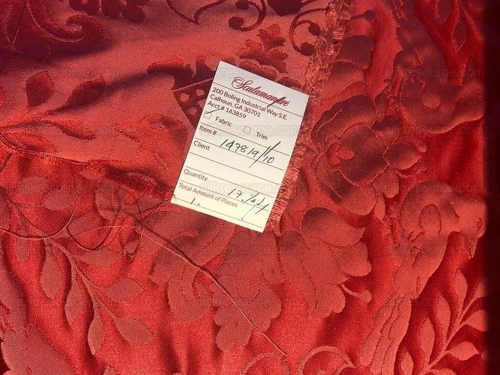 Scalamandre 100%silk Love Bird Special Red Pink MSRP USD 588/Y