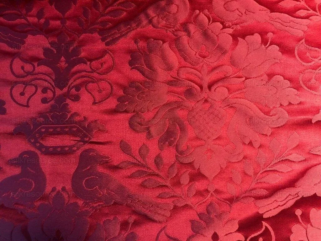 Scalamandre 100%silk Love Bird Special Red Pink MSRP USD 588/Y