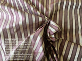 Scalamandre 100%silk Shirred Stripe Deep Red Walnut Silver MSRP USD 339/y