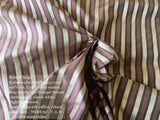 SCALAMANDRE 100%SILK SHIRRED STRIPE DEEP RED WALNUT SILVER MSRP$