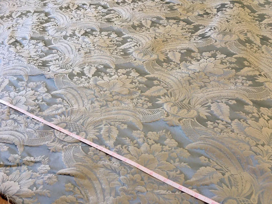 Silk Damask Classic Renaissance Sky Blue High End