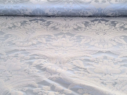 Silk Damask Classic Renaissance Sky Blue High End