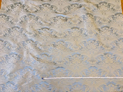 Silk Damask Classic Renaissance Sky Blue High End