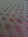 By yard Scalamandre Vanessa 100% Silk Lampas Petit Flower Red Green MSRP USD 288/Y