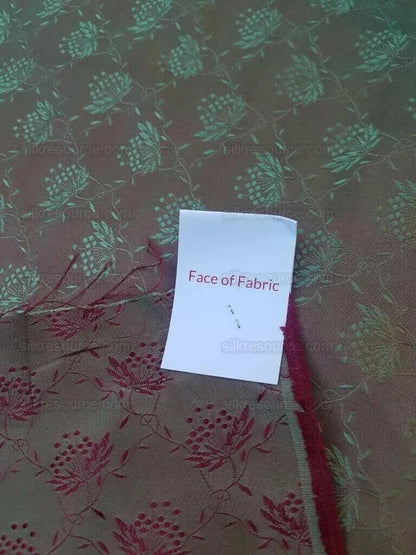 By yard Scalamandre Vanessa 100% Silk Lampas Petit Flower Red Green MSRP USD 288/Y