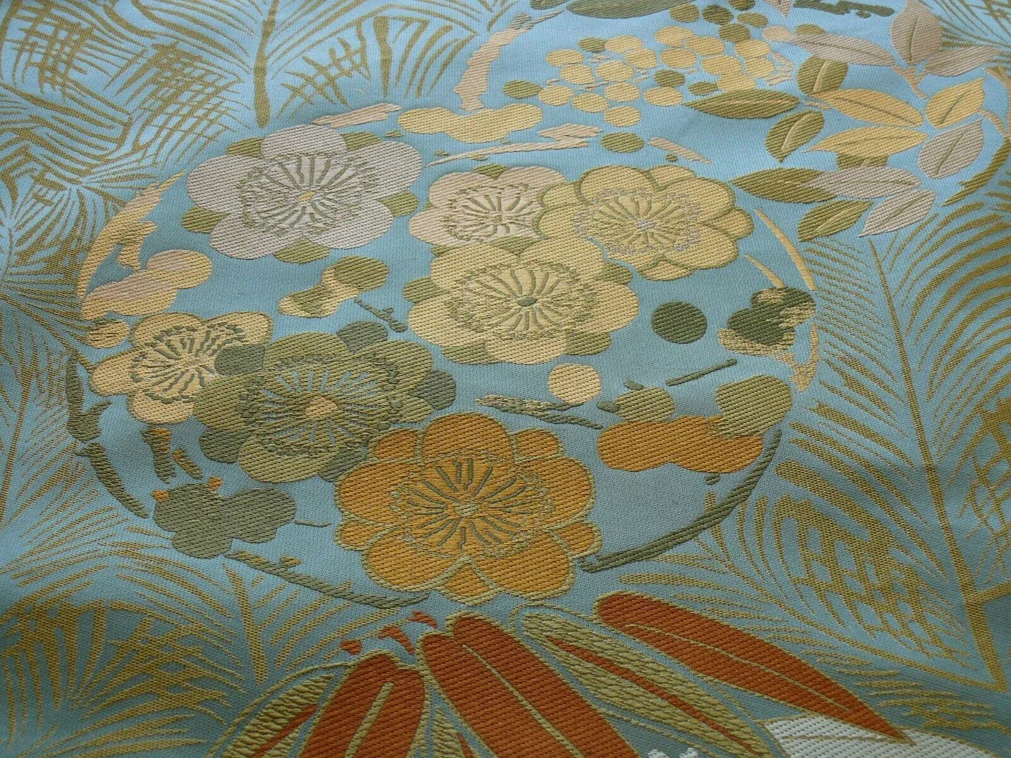1.2Y Kravet Coutour Imperial Kimono Silk Lampas Mineral Blue MSRP USD 270/Y