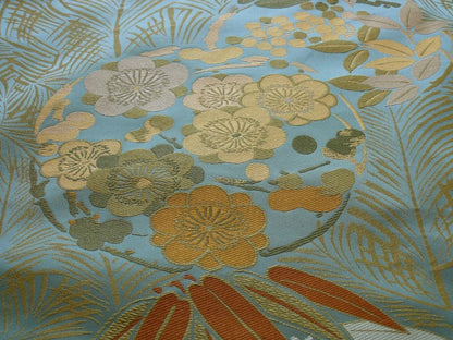 1.2Y Kravet Coutour Imperial Kimono Silk Lampas Mineral Blue MSRP USD 270/Y