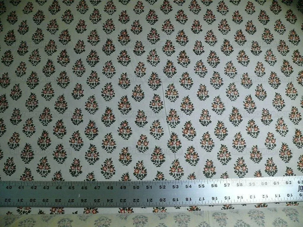 11.3y Clarence House "oui" French Fern/rust Indienne Pierre Frey