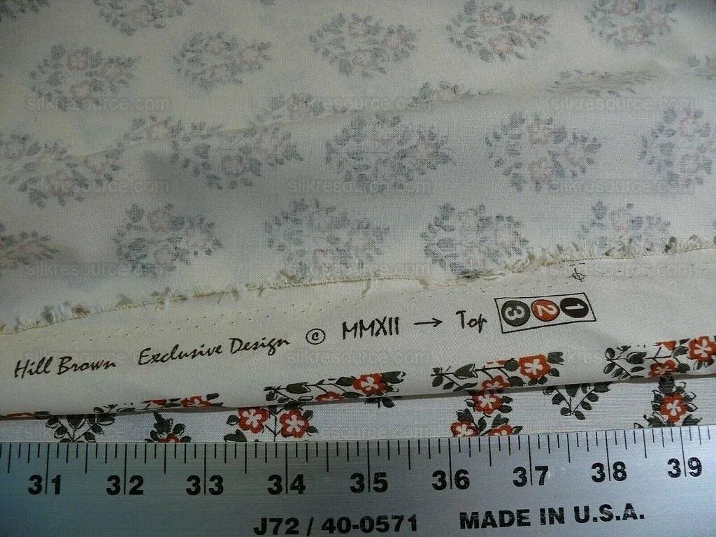 11.3y Clarence House "oui" French Fern/rust Indienne Pierre Frey