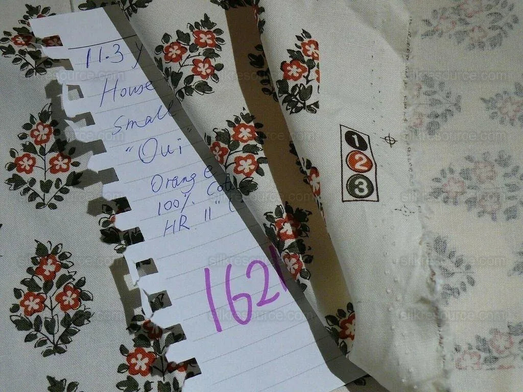 11.3y Clarence House "oui" French Fern/rust Indienne Pierre Frey