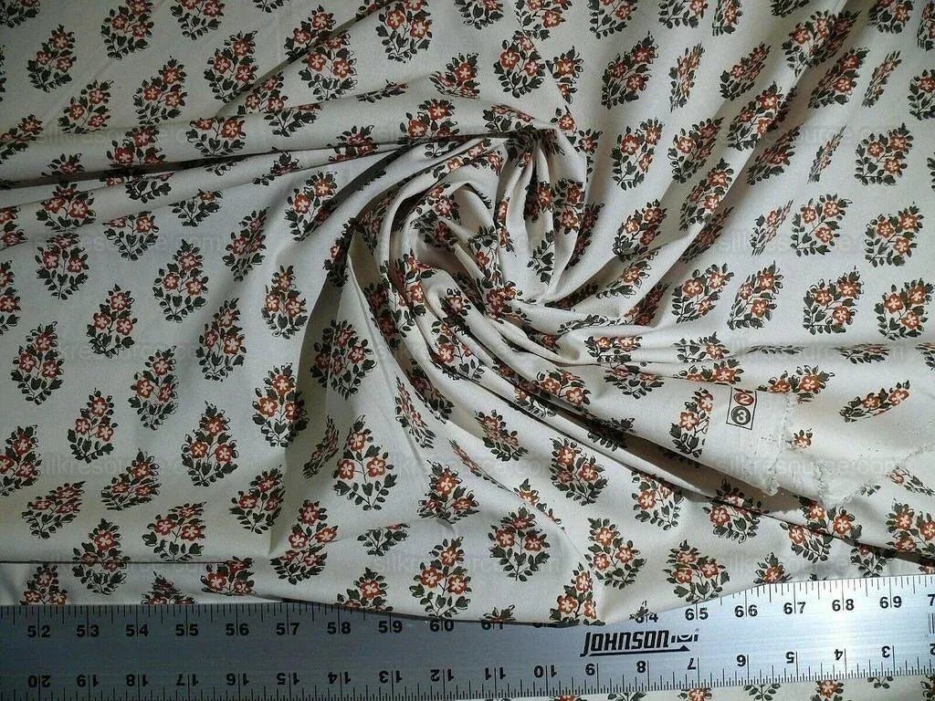 11.3y Clarence House "oui" French Fern/rust Indienne Pierre Frey