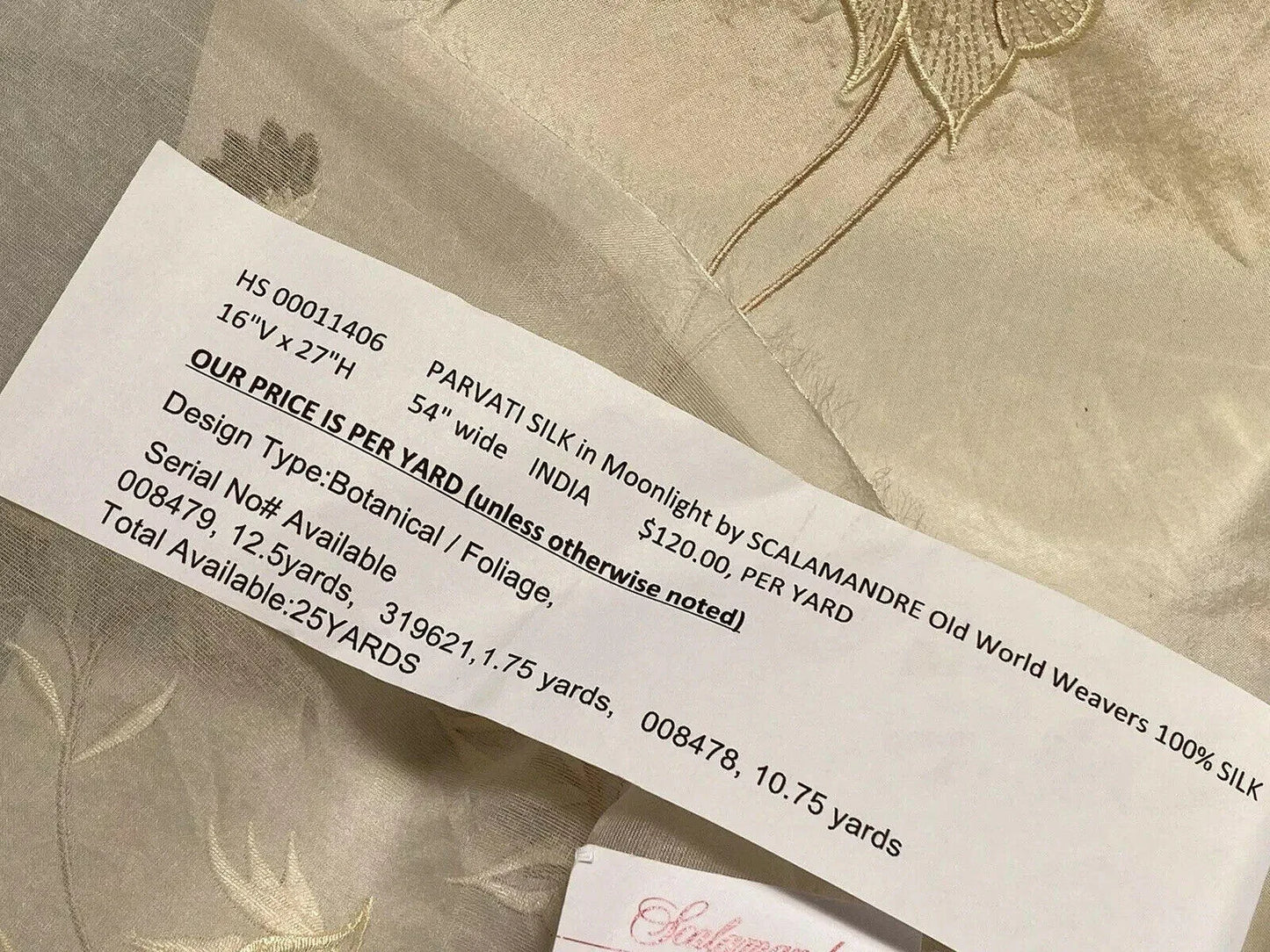 Scalamandre Parvati Silk Organza Sheer Embroidery Floral Dress - Moonlight Wedding Gown