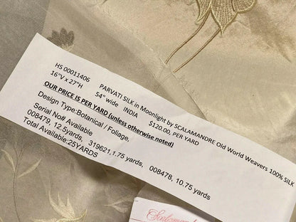 Scalamandre Parvati Silk Organza Sheer Embroidery Floral Dress - Moonlight Wedding Gown