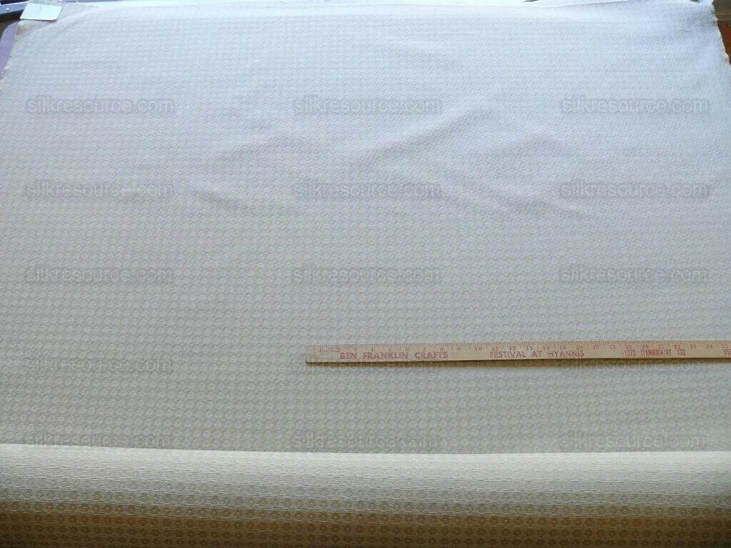 Bty Scalamandre Matelasse Vienna 100% Cotton Sand White