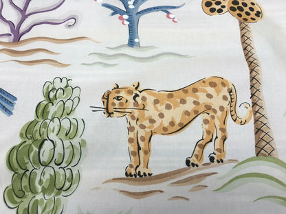 Clarence House Eden Cotton Print Tiger Elephant Zebra Animal Safari MSRP USD 216/Y