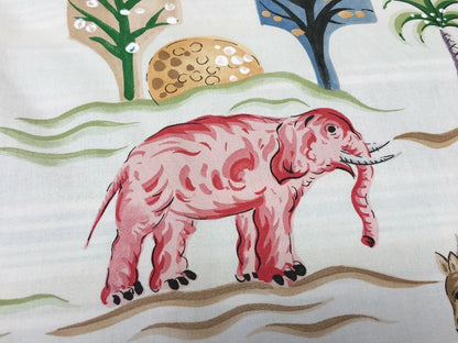 Clarence House Eden Cotton Print Tiger Elephant Zebra Animal Safari MSRP USD 216/Y