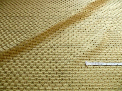 F. Schumacher Italian Silk Mini Check Petit Fall Dot Pure Gold MSRP USD 268Y