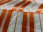 SCALAMANDRE KEELY STRIPE "MELON" CORAL ORANGE ON CREAM MSRP$179