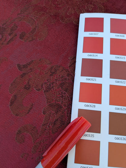 Venice Ruby Velvet Rich Red Printed Renaissance Damask Radiance