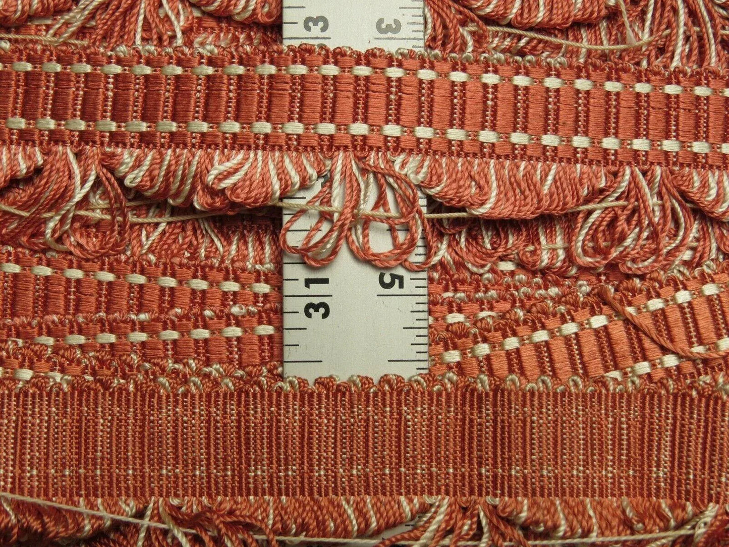 11Y FT1073-6 Scalamandre Designer Trim 100% silk Real Pink Strawberry with Cream Scallop Box A MSRP USD 180+/yard