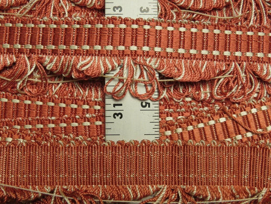 11Y FT1073-6 Scalamandre Designer Trim 100% silk Real Pink Strawberry with Cream Scallop Box A MSRP USD 180+/yard