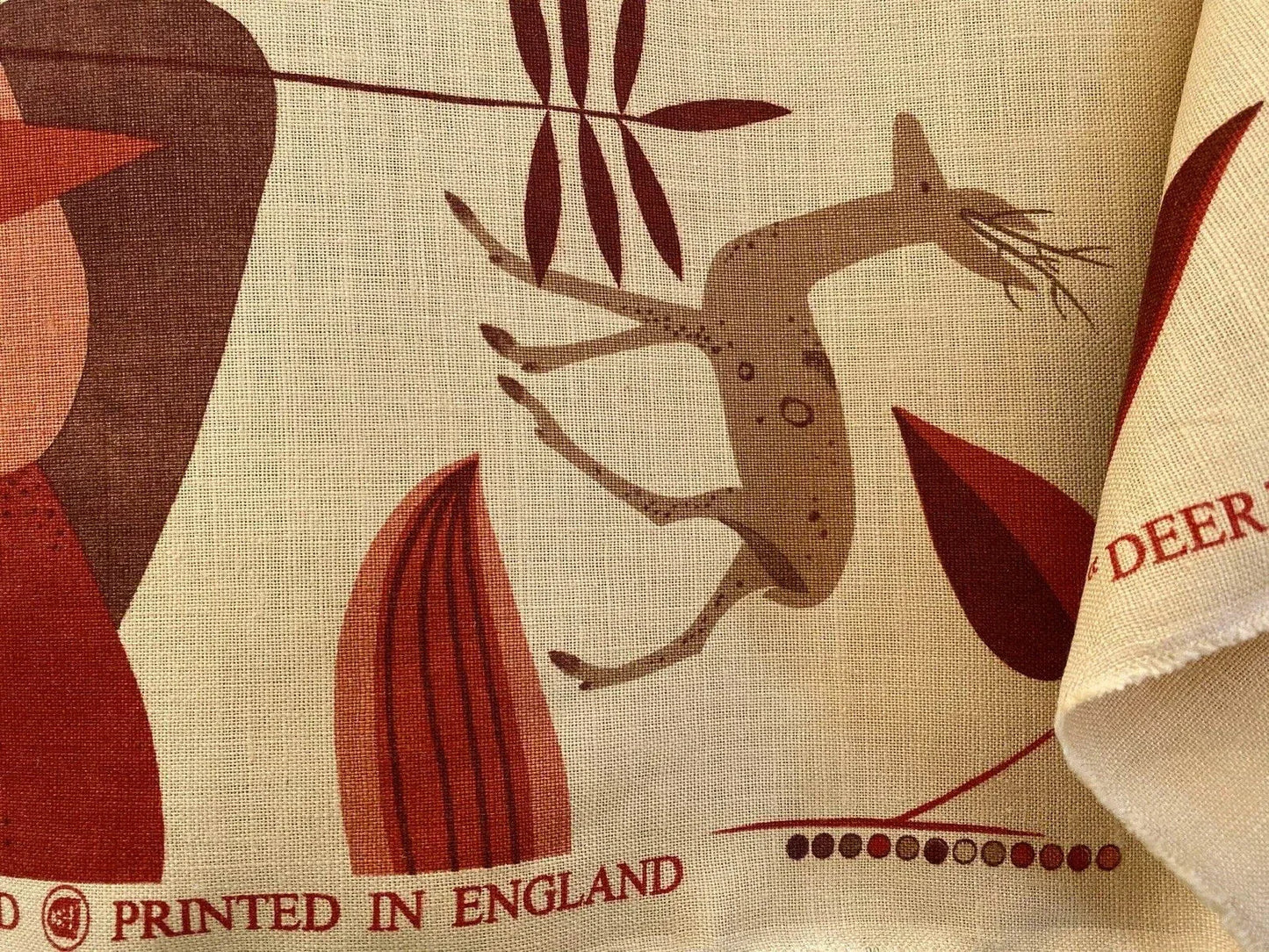 Lee Jofa G.P. and Baker Deer Forest Linen Red Terra-Cotta on Sand