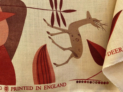 Lee Jofa G.P. and Baker Deer Forest Linen Red Terra-Cotta on Sand