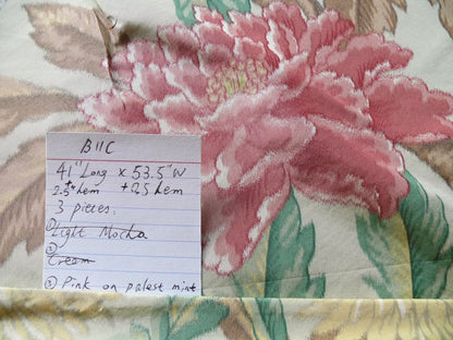 1.1y Scalamandre Oiseau des Exotique 100% Silk Warp Print Bird Light Sage Green