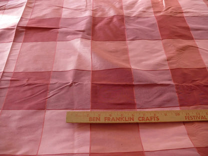 Dazzling! Pink &amp; Raspberry 100% Silk Taffeta Square