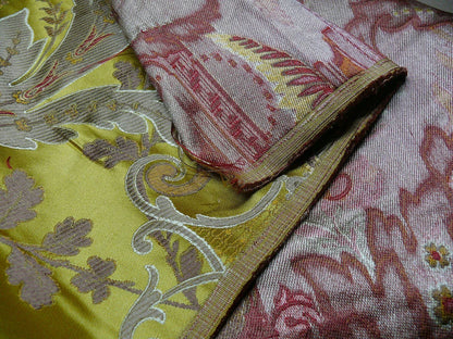 2.5y Scalamandre Verdi Lampas Or Gold Silk Stunning MSRP USD 3012 Special Order