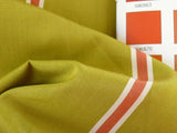 By yard Clarence House Palio Avocado Green and Red Cotton Stripe From Italy #557