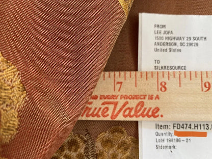 10.75yards Lee Jofa Japanese Garden Plum Red Gold Bird Peony Chinoiserie