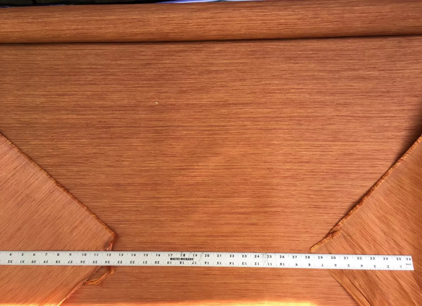 By yard Kravet Faux Silk Taffeta Saffron Red Orange Gold Strie Iridescent #1582