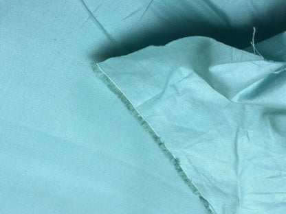 Designer Aqua Blue Green Cotton Satin Silky 11yds (1563)