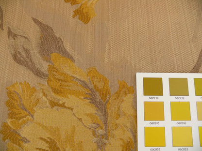 by yard Brunschwig &amp; Fils Clavelina Tulips Golden Yellow on Antique Gold #556