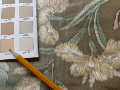 1.1y Scalamandre Oiseau des Exotique 100% Silk Warp Print Bird Brown Light Mocha