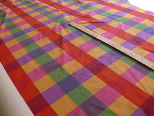 6.3Y Carnaval Cheerful Faux Suede Printed Square Pink Red Purple Gold #1179