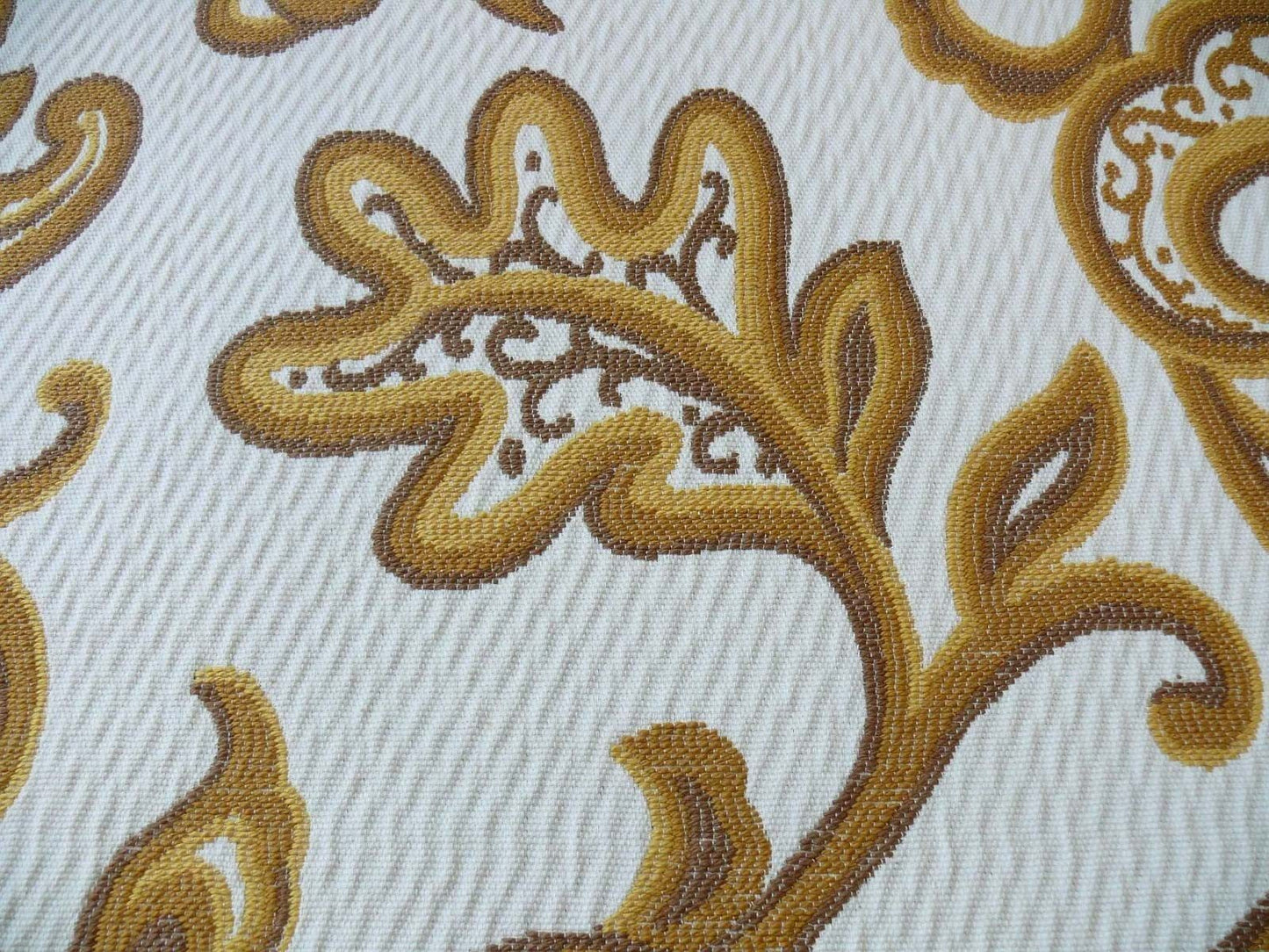 3.875Y Kravet Winterthur Yellow Ocher Crewel Styled Jacobean Flower Thick