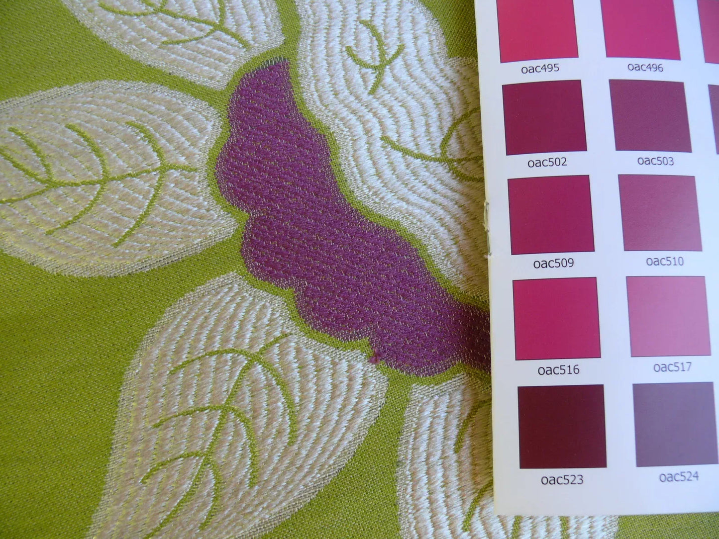 by yard Scalamandre Charlize Green White Heavy Lily Tapestry Art Nouveau Linen Blend MSRPUSD250+