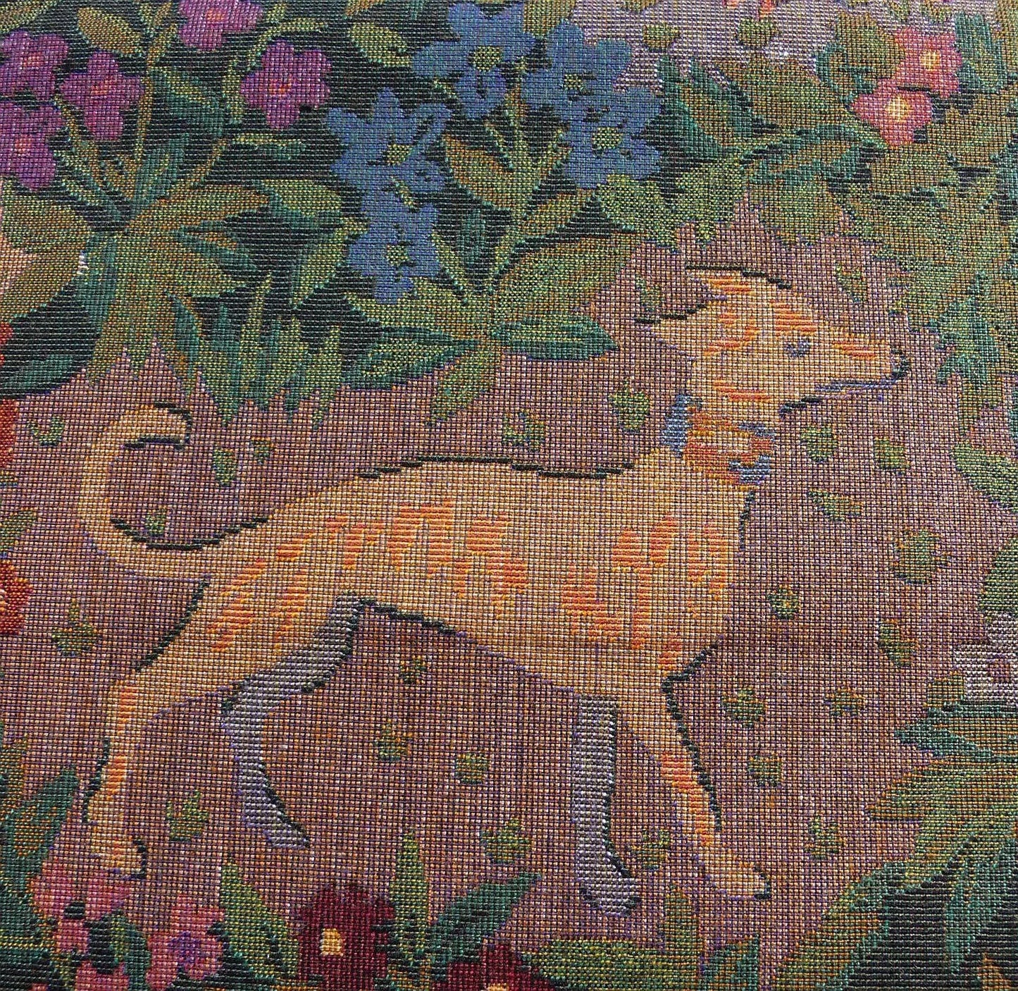 Kravet Exotic Jungle Animal Tapestry Dog Peacock Lion 1.2y