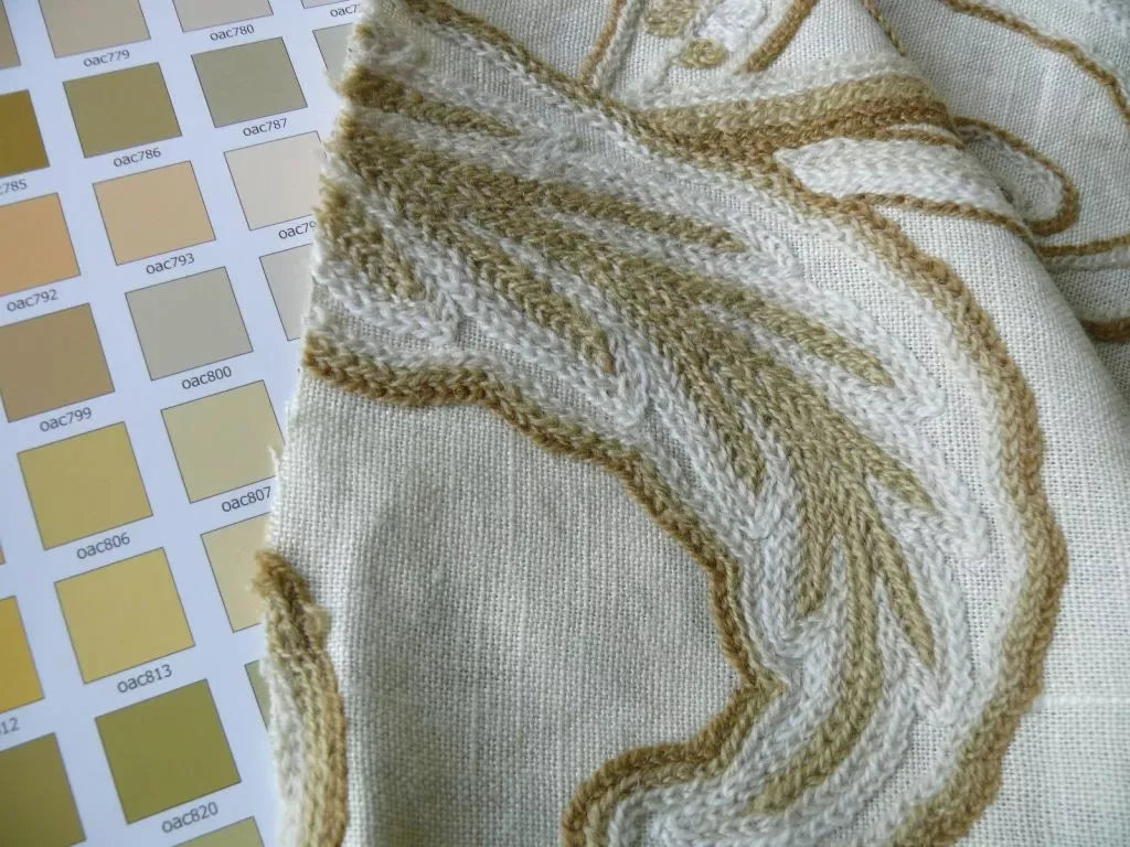 By Yd Clarence House Crewel Paisley Browns on Cream MSRP USD310/Y #1336