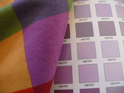 6.3Y Carnaval Cheerful Faux Suede Printed Square Pink Red Purple Gold #1179