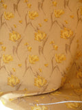 by yard Brunschwig &amp; Fils Clavelina Tulips Golden Yellow on Antique Gold #556