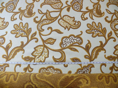 3.875Y Kravet Winterthur Yellow Ocher Crewel Styled Jacobean Flower Thick