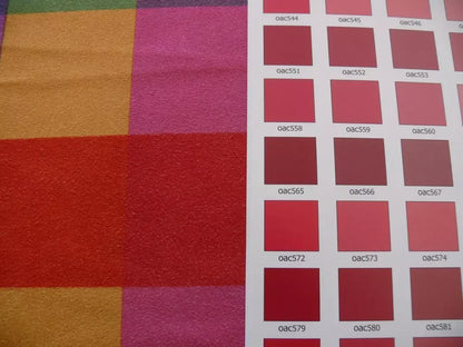 6.3Y Carnaval Cheerful Faux Suede Printed Square Pink Red Purple Gold #1179