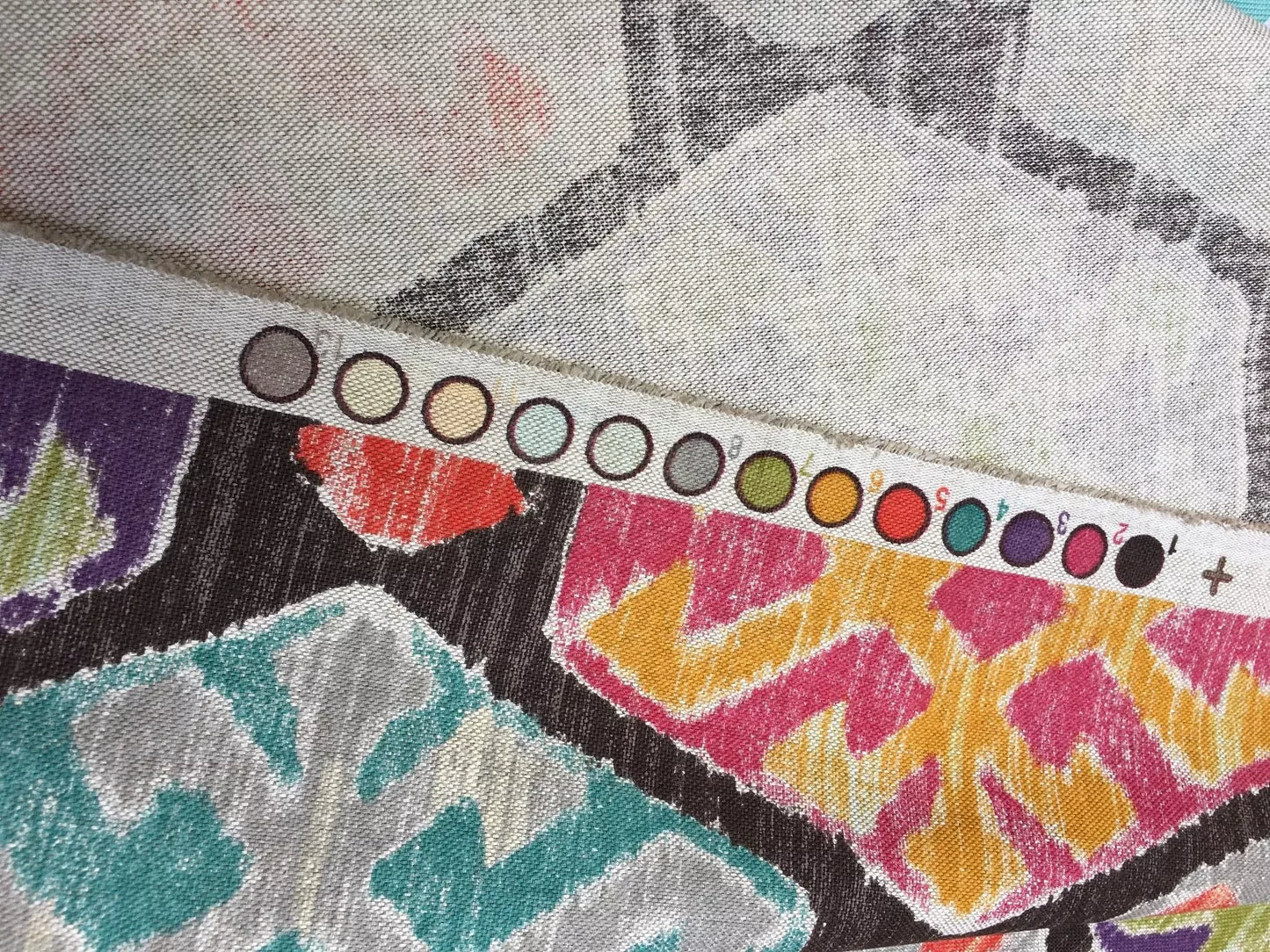 4.5yards Ikat Southwestern Cotton Duck Print #1585