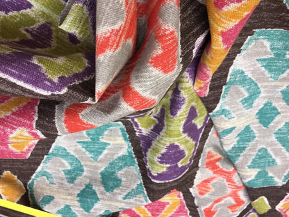 4.5yards Ikat Southwestern Cotton Duck Print #1585