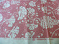 3.375Y Brunschiwig  &amp; Fils Dionysos Leaf Grapevine Linen Coral Pink and Cream Viticulture
